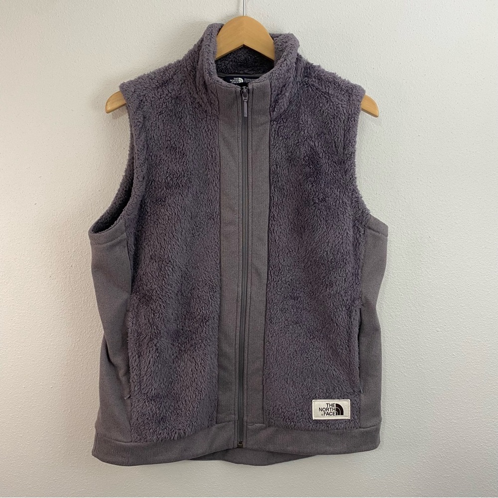North Face Women’s Flurry Fleece Vest Purple Gray Large
